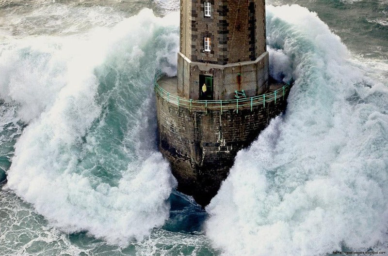 Canvas or Paper Print of La Jument Lighthouse