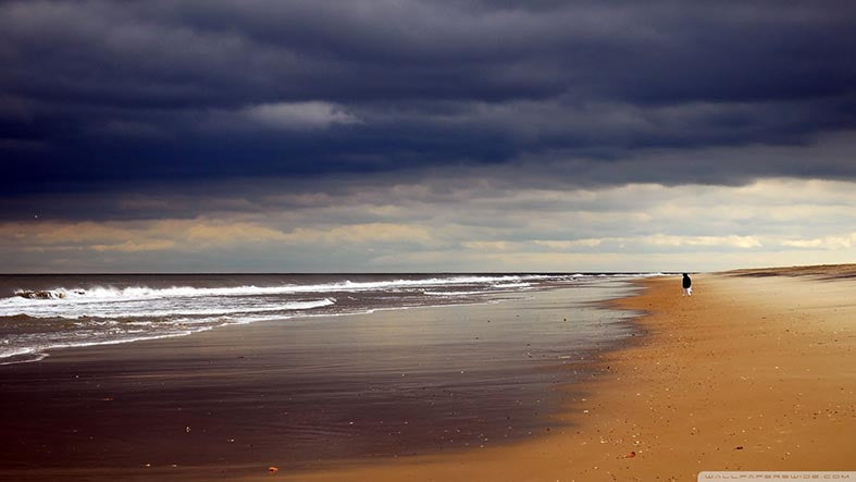 Canvas or Paper Print of ocean and beach No.5
