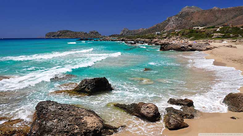 Canvas or Paper Print of ocean and beach No.4