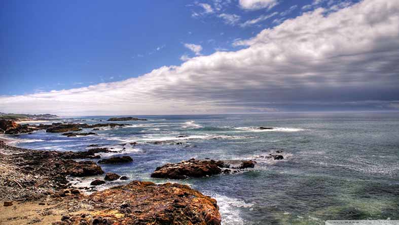 Canvas or Paper Print of ocean and beach No.6