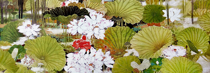 Canvas or Paper Print of Japanese Lilies No.2