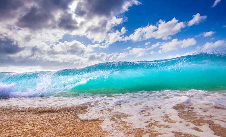 Canvas or Paper Print of ocean and beach No.9