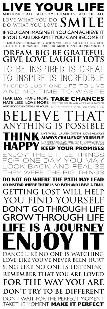 Canvas or Paper Print of Live Your Life