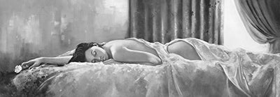 Canvas or Paper Print of Top Art Nude B/W No.6