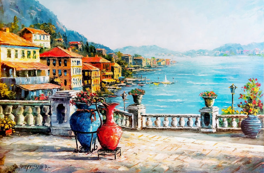 Canvas or Paper Print of Mediterranean Big Vases