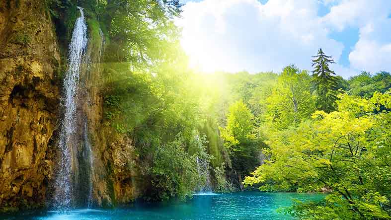 Canvas or Paper Print of waterfall No.02