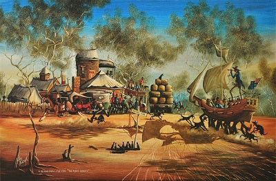 Framed Print of "The Fleet Arrives" - Max Mannix (Limited Edition signed by artist)