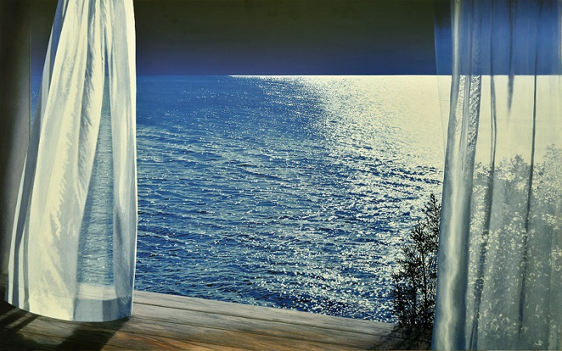 Canvas or Paper Print of Curtains to Water