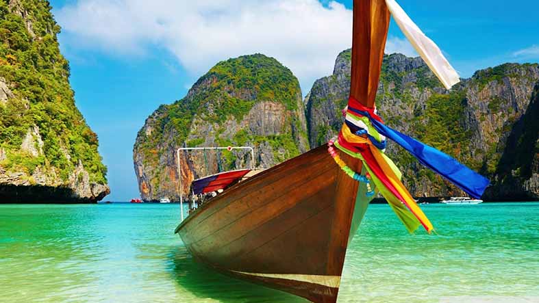 Canvas or Paper Print of Thai Boat No.2