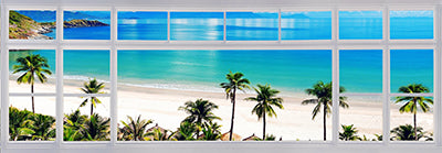 Canvas or Paper Print of Beach Window No.2