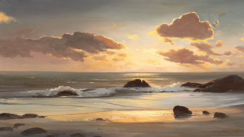 Canvas or Paper Print of ocean and beach No.14