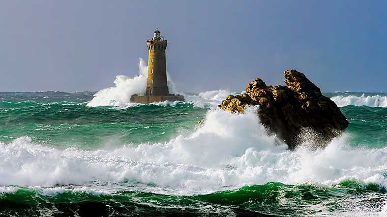 Canvas or Paper Print Of Ocean Lighthouse