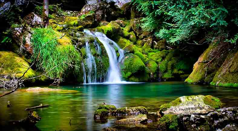 Canvas or Paper Print of waterfall No.04