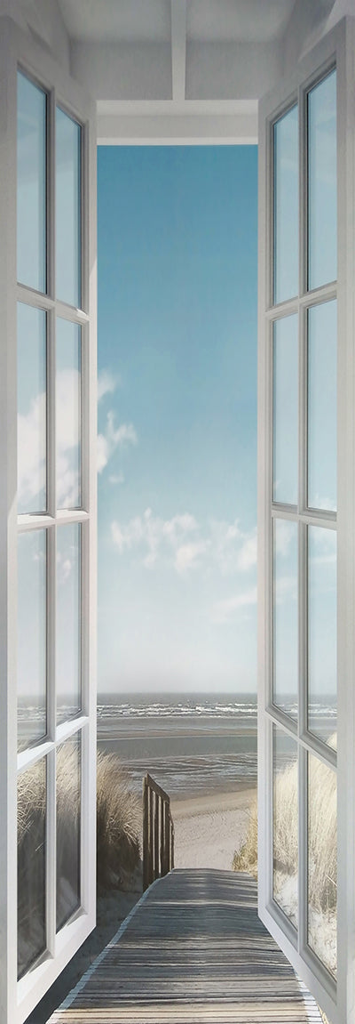 Canvas or Paper Print of Vertical Soft Path Window