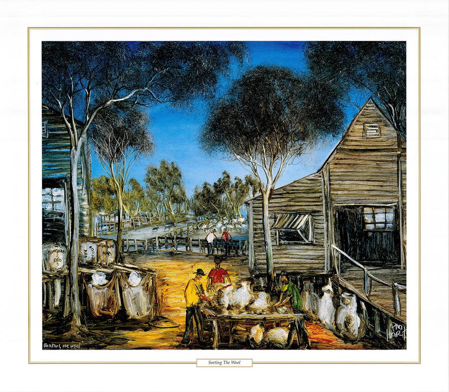 Canvas or Paper Print of Sorting the Wool
