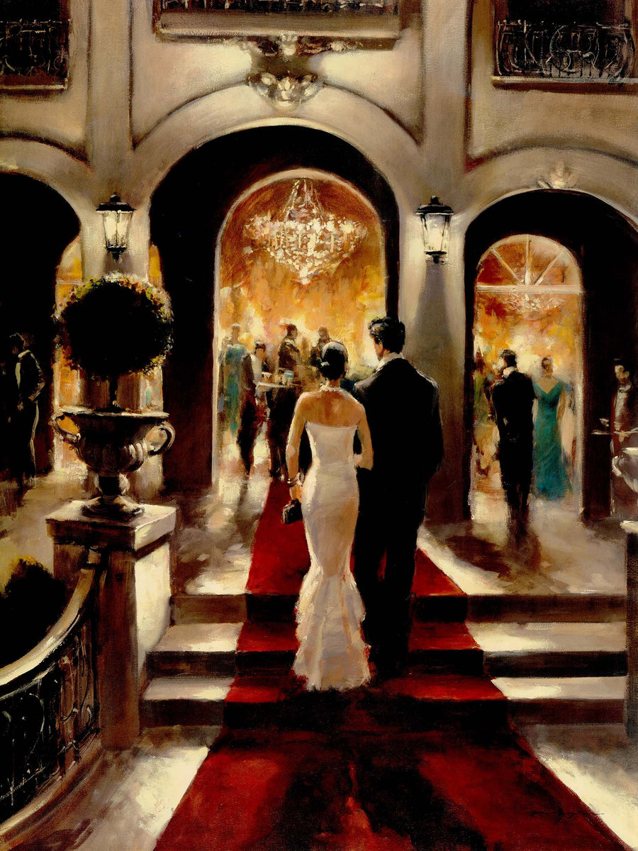 Canvas or Paper Print of Black Tie Party
