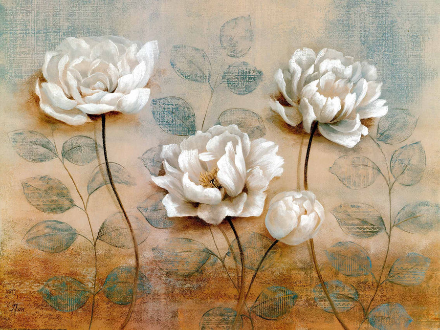 Canvas or Paper Print of White Flowers