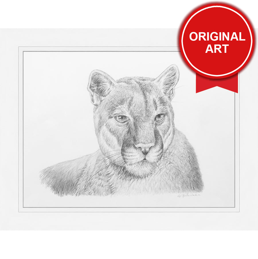 Painting by Jo Fredricks of Lioness (Original)