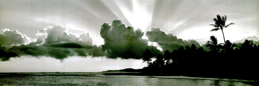 Canvas or Paper Print of Black and White Sunrise No.1