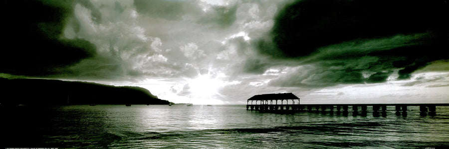 Canvas or Paper Print of Black and White Sunrise No.2