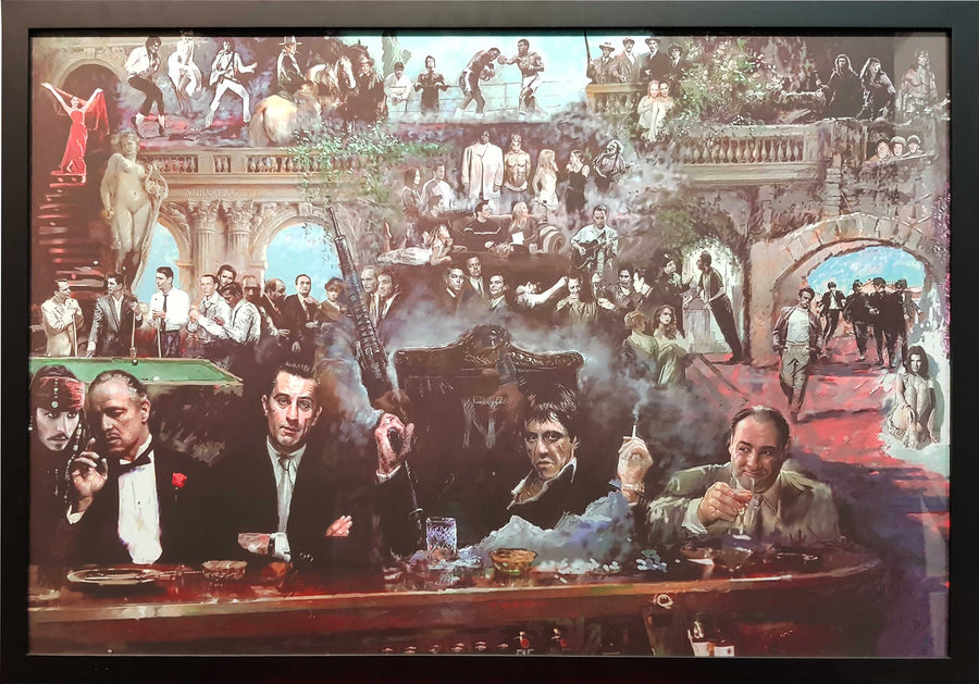 Framed Print of Collage of Movie Stars