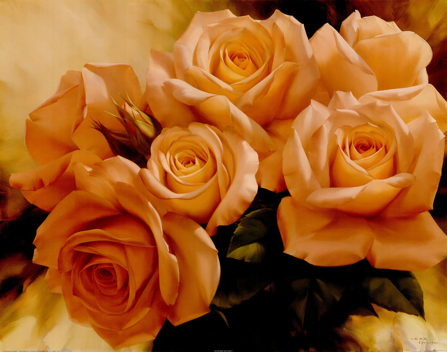 Canvas or Paper Print of Pink Roses No.1