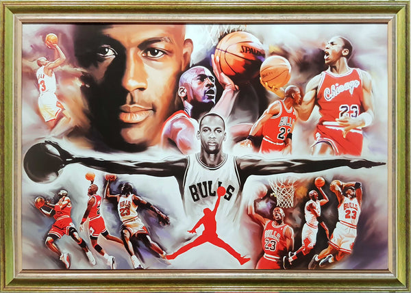 Framed Print of Michael Jordan Wings – allaboutartaustralia