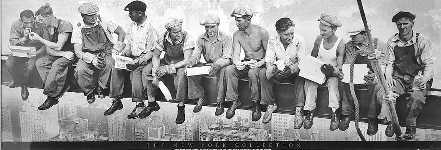 Canvas or Paper Print of Men on Plank No.2