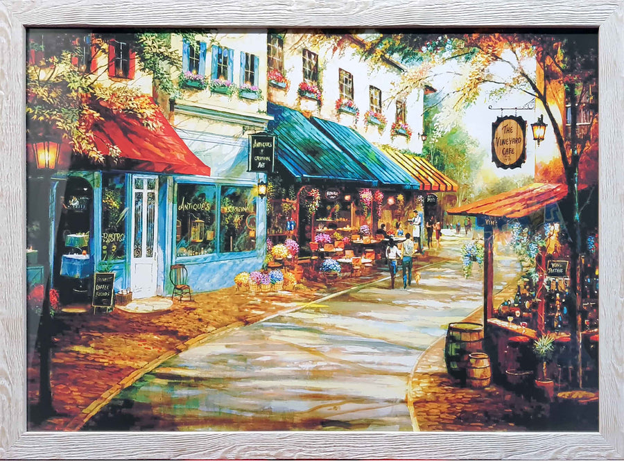 Framed Print of European Street Scene No.1