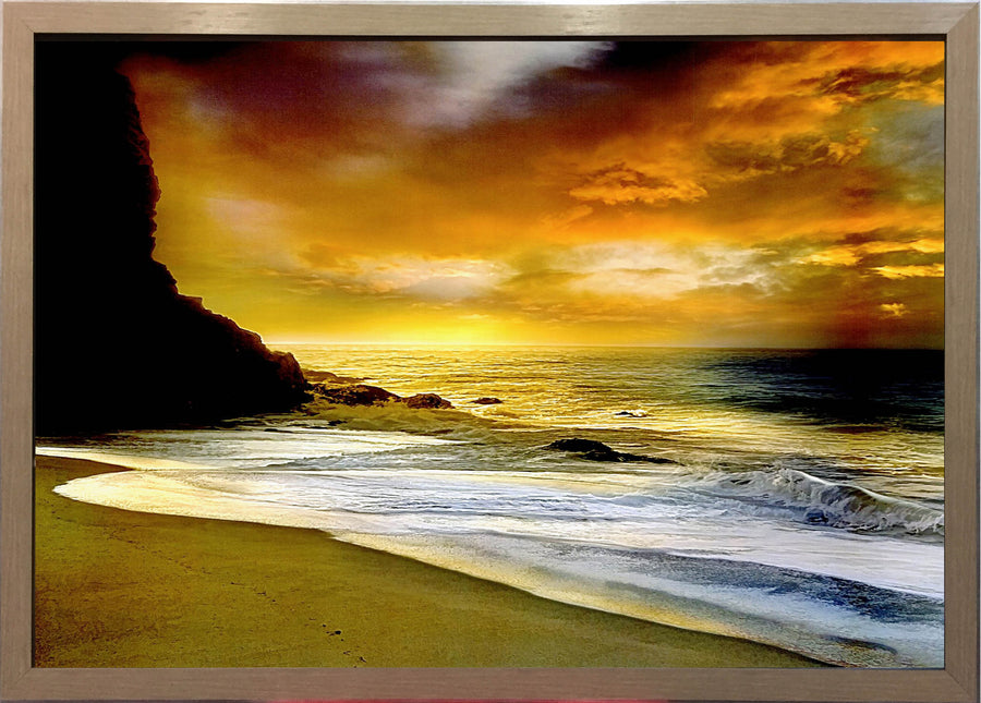 Framed Print of Orange Sunset No.1