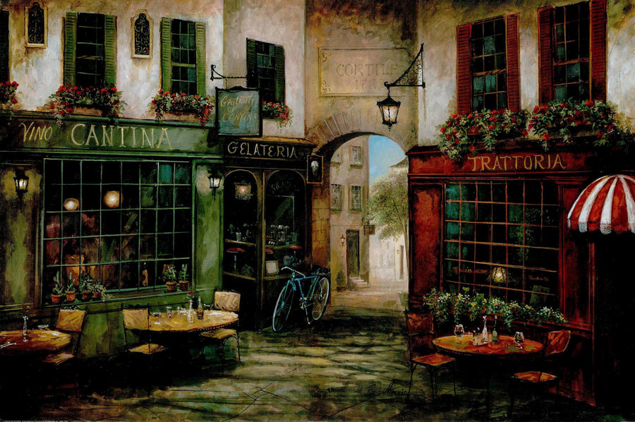 Canvas or Paper Print of European Restaurant No.14
