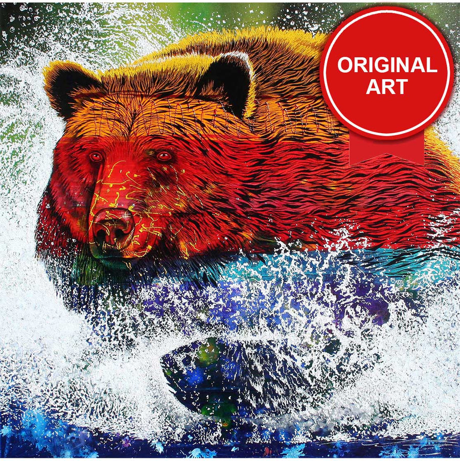 Painting of Bear The River Charge (Original)