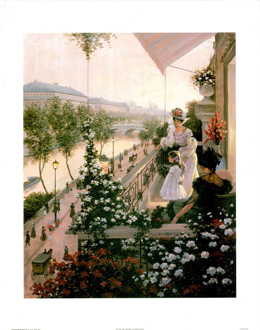 Canvas or Paper Print of French Street Scene