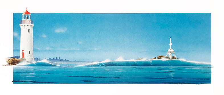 Canvas or Paper Print of White Lighthouse