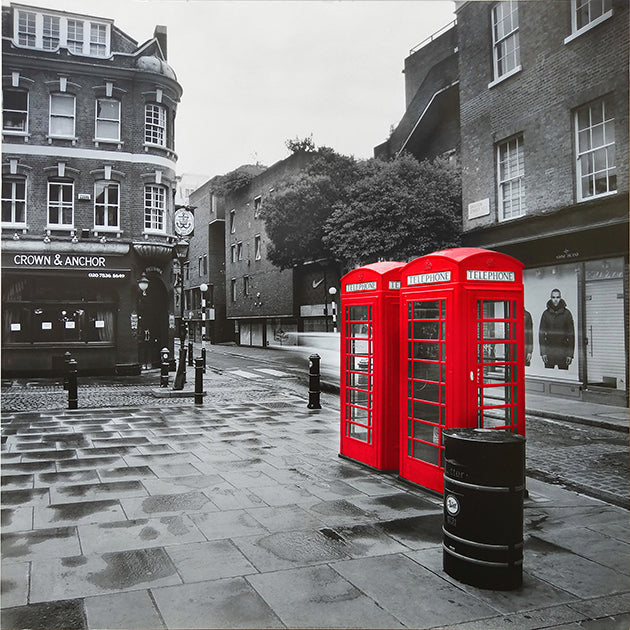 Canvas or Paper Print of On The Line IV Red
