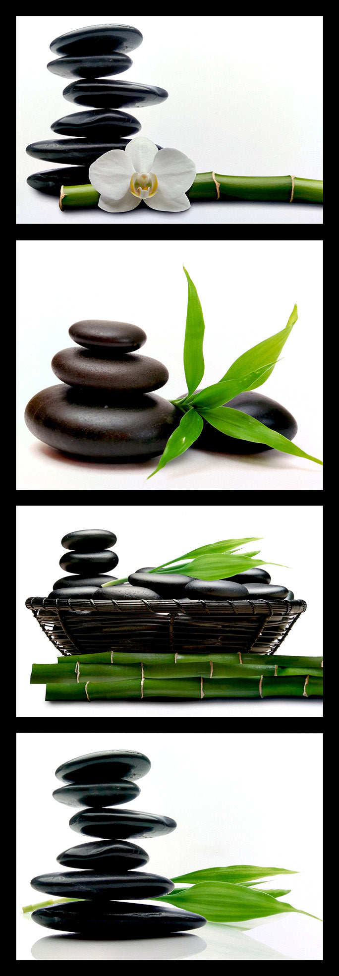 Canvas or Paper Print of Zen Stones Vertical