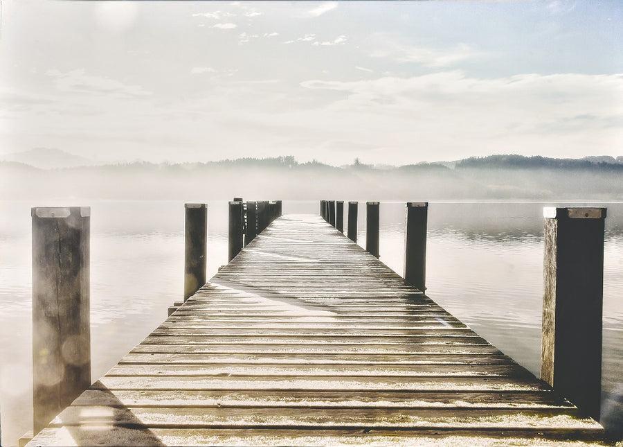 Canvas or Paper Print of White Jetty