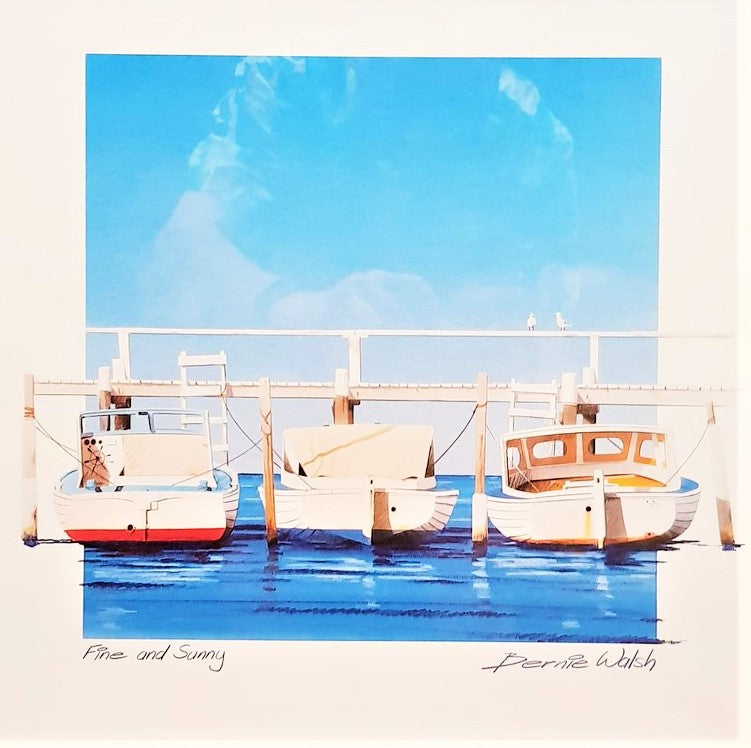 Framed Print of Boats All Tied Up no.2 (3 boats) by Bernie Walsh