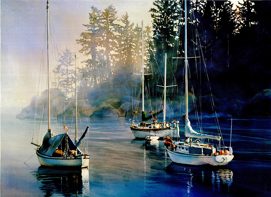 Canvas or Paper Print of Sail Boat Serenity No.1