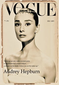 Framed Print of Audrey Hepburn No.3 (Vogue)