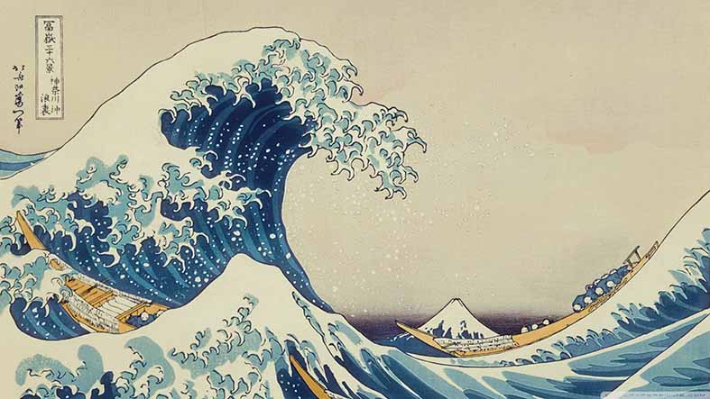 Canvas or Paper Print of The Great Wave Off Kanagawa