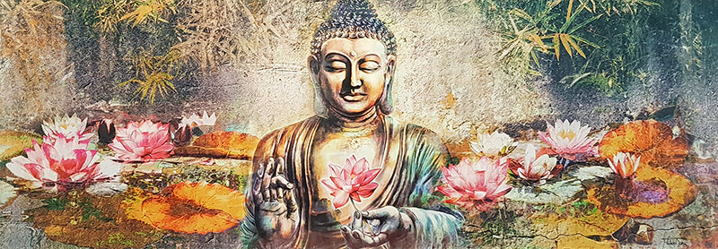 Canvas or Paper Print of Buddha Lotus