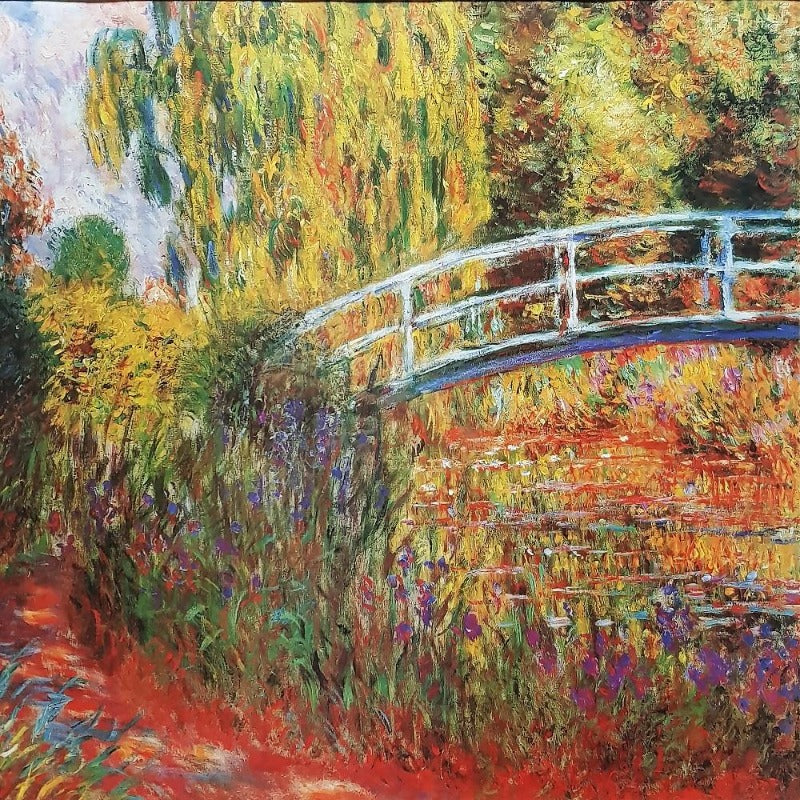 Canvas or Paper Print of GARDEN BY MONET NO.1