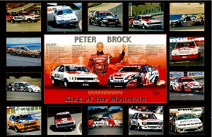 Framed Print of Peter Brock , "The King of the Mountain"