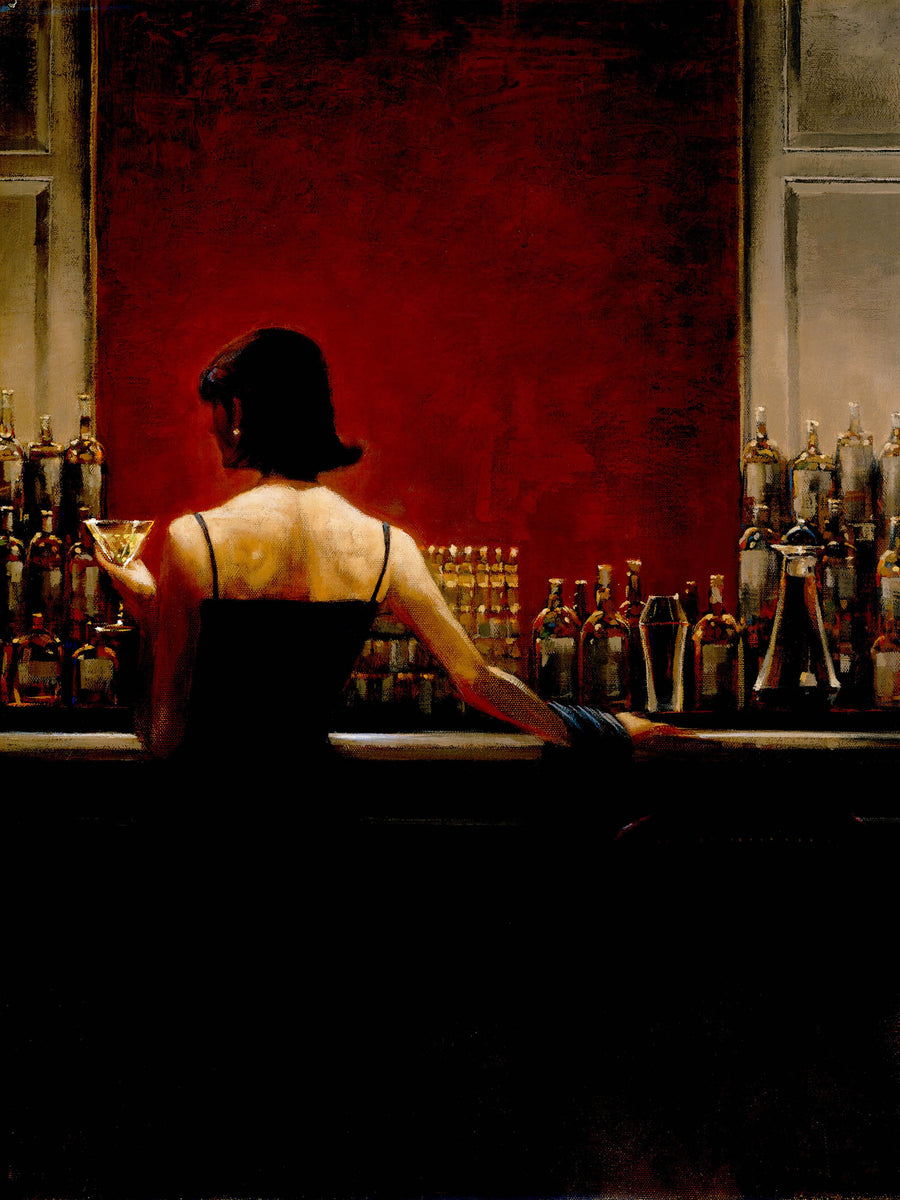 Canvas or Paper Print of Woman at Bar