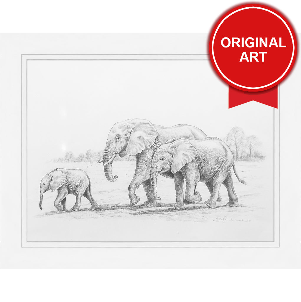 Joe Fredricks Painting by Jo Fredricks of Elephant No.2 (Original) – allaboutartaustralia
