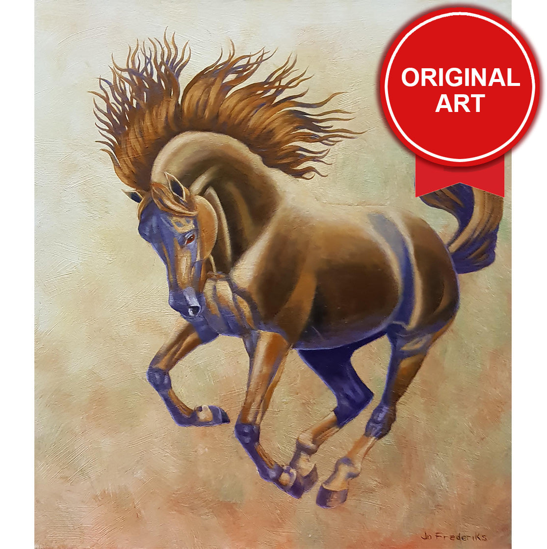 Joe Fredricks Painting of Horse by Jo Fredricks (Original) – allaboutartaustralia