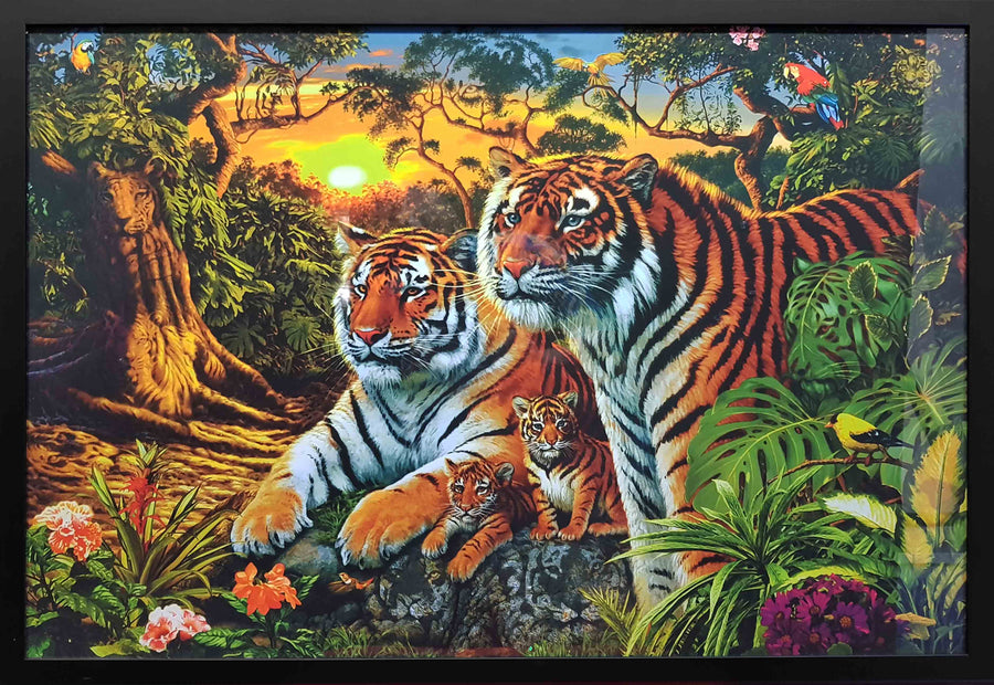 Framed Print of Find The 16 Tigers