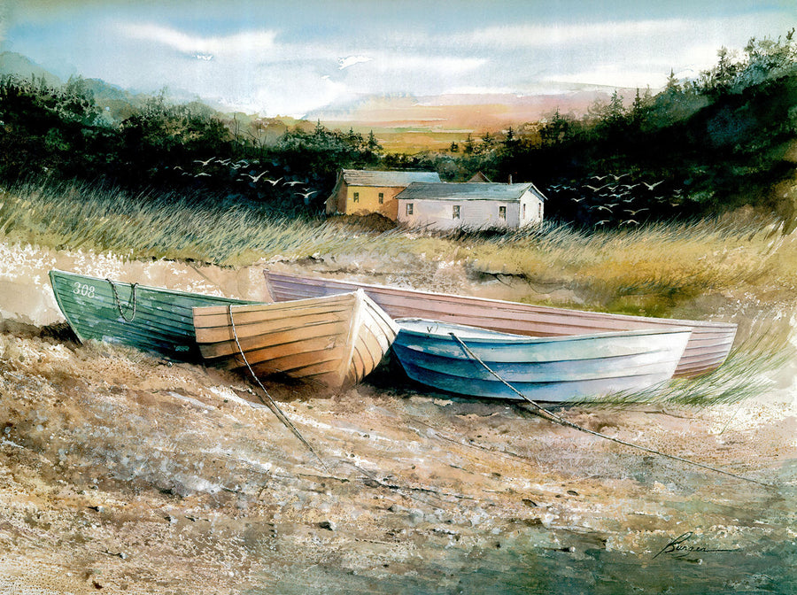 Canvas or Paper Print of Boats