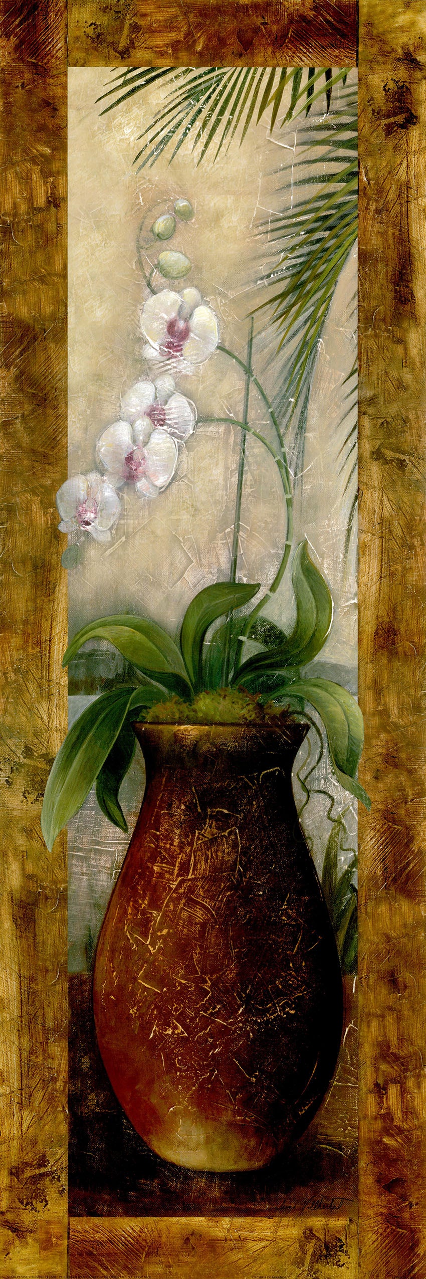 Canvas or Paper Print of Brown Flower Pot No.2